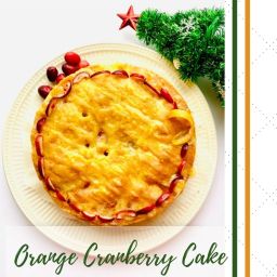 Cranberry Orange Cake with sour cream